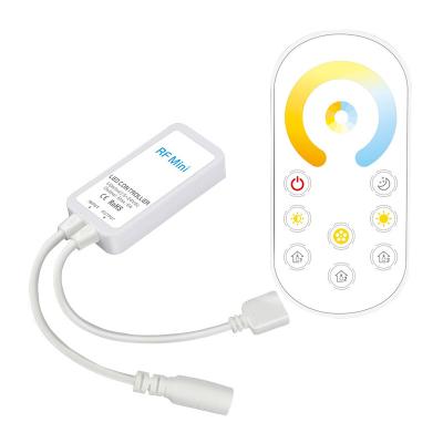 China Mini RGB CCT LED Controller , RF Wireless Dimmer For 5050 Light Strip for sale