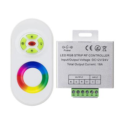 China RF Touch Remote RGB LED Strip Controller DC 12V 18A For RGB LED Strips for sale