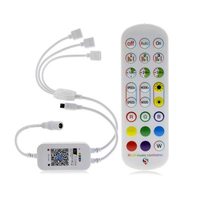 China Wifi RGB Music LED Strip Controller 3 Outputs With 24 Keys IR Remote for sale