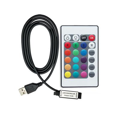 China 24 Keys LED Mini Controller IR Remote Control With USB 5V Powered for sale