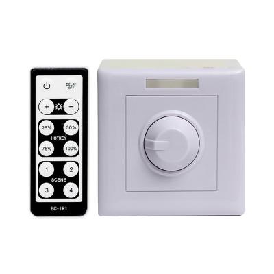 China AC 85V 265V 10A LED Controller Dimmer Knob 86 Type Wall Mount for sale