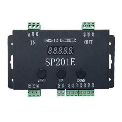 China Addressable 5 Channel DMX Decoder SP201E DMX512 SPI Signal With Button Control for sale