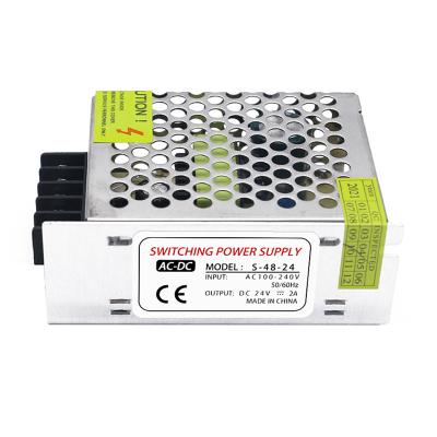 China Aluminum Case Switch Power Supply 110V 220V AC To DC 24V 2A 48W for sale