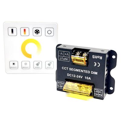 China 10A LED Controller Dimmer DC 12V 24V Dual Color Temperature Rf Full Touch for sale