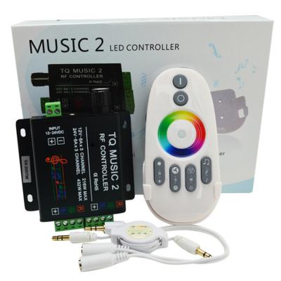 China 18A RGB Strip Light Music Controller , Touch RF Wireless Remote LED Controller for sale