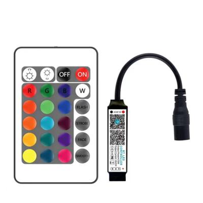 China RGB Bluetooth LED Strip Smart Controller With 24 Key Remote for sale
