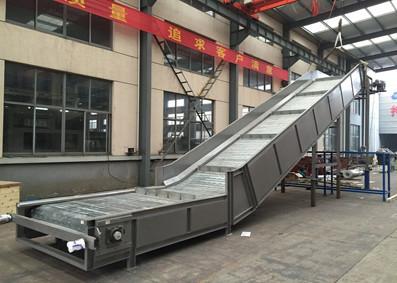 China Stainless Steel Inclined Slat Chain Conveyor for Sale for sale