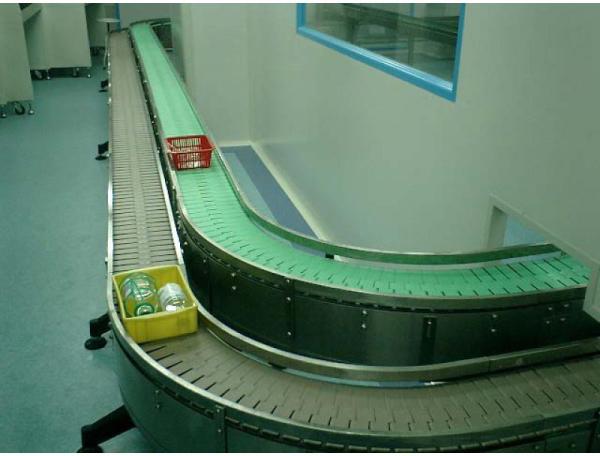 Quality POM Slat Conveyor Slat Chain Type Conveyor for Bottle and Tin Conveying for sale
