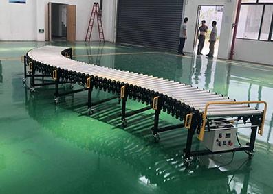 China Stainless Steel Motorized Flexible Extendable Roller Conveyor for Industry for sale