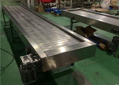 China Zzgenerate Freezer Assembly Line Stainless Steel Slat Chain Conveyor for Sale for sale