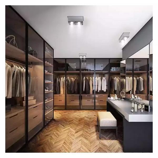 Quality Classic Cloth Wardrobe Walk In Closet , Attic Walk In Closet Wardrobe Glass for sale