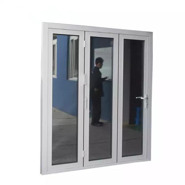 Quality Exterior Customized Plastic Folding Door UPVC Frame Glass Accordion Design for sale