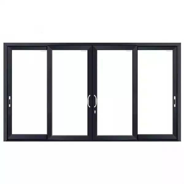 Quality Thermal Break Double Glazed Aluminum Sliding Window Door Tempered Low E for sale