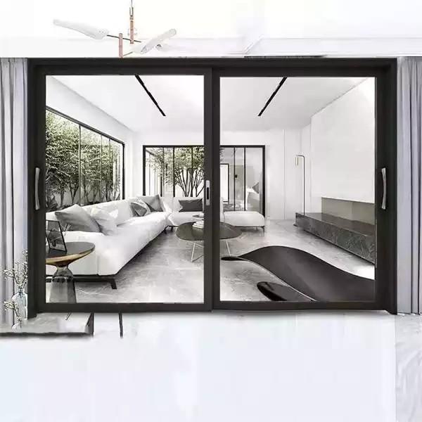 Quality Thermal Break Double Glazed Aluminum Sliding Window Door Tempered Low E for sale