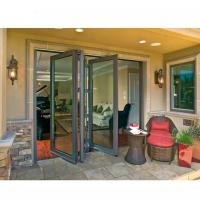 Quality EPDM Waterproof Exterior Aluminum Folding Door Glass Bifold Patio Sliding for sale