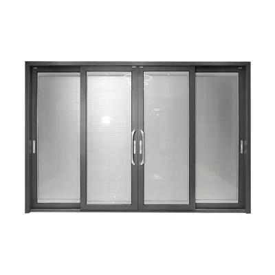 China Customized Modern Multi Panel Sliding Doors , Temper Glass Aluminum Frame Doors à venda