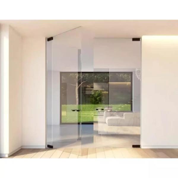 Quality Aluminum Alloy Frameless Swing Glass Door , Tempered Commercial Double Glass for sale