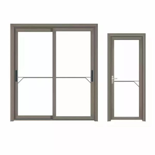 Quality Modern Tempered Glass Doors , Waterproof Sliding Aluminium Frame Doors for sale