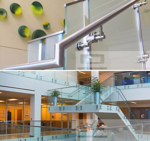 Quality Modern Stainless Steel Frameless Glass Balustrade Railings For Indoor And for sale