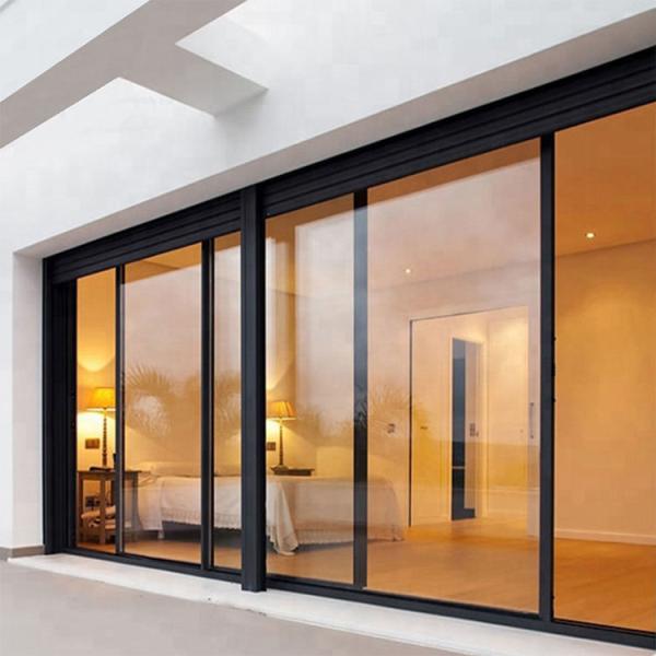 Quality Customized Color Design Aluminum Double Glass Sliding Door Frameless for sale