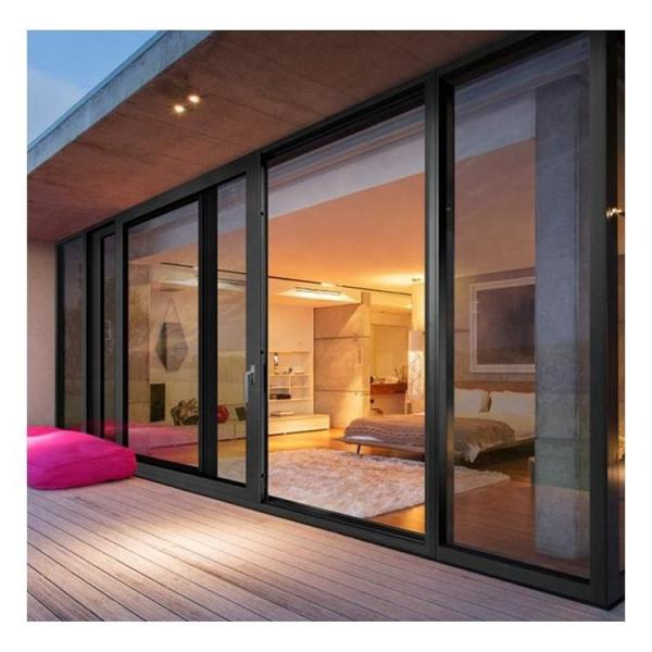 Quality Customized Color Design Aluminum Double Glass Sliding Door Frameless for sale