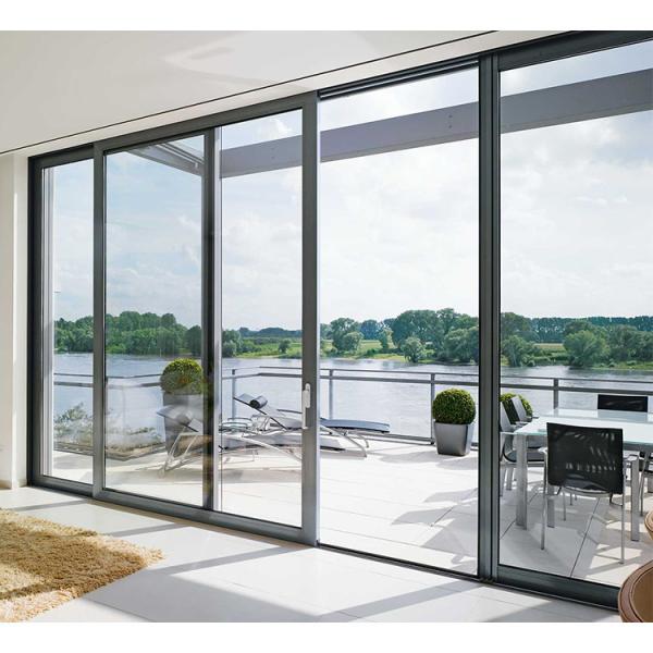 Quality Customized Color Design Aluminum Double Glass Sliding Door Frameless for sale