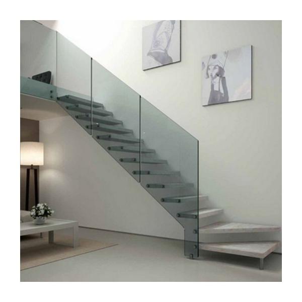 Quality Luxury Modern Home Design Wooden Floating Staircase Customized Straight for sale