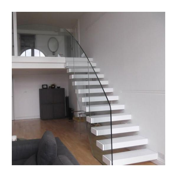 Quality Luxury Modern Home Design Wooden Floating Staircase Customized Straight for sale