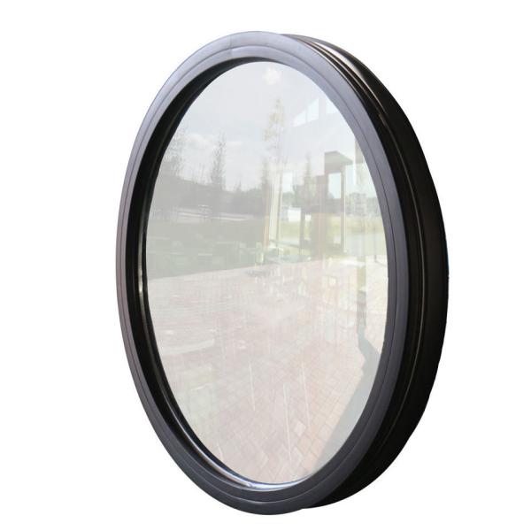 Quality Commercia Hurricane Proof Aluminum Round Wooden Window Heat Insulation for sale