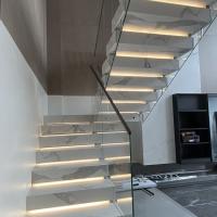 Quality High End Stone Steps Straight Stair LED Zig Zag Shape Stringer for sale