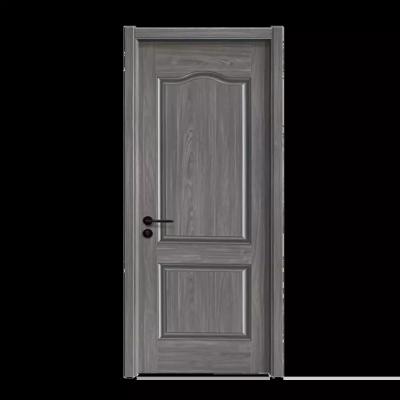 China MDF Teak Laminated Panel Melamine Room Wooden Interior Door For Apartment for sale