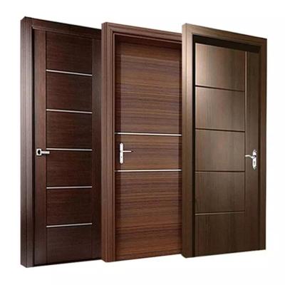 China Wooden Plywood Internal Room Interior Wood Door Push And Pull Opening en venta