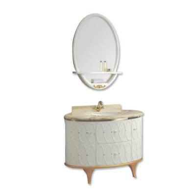 Китай Hotel Vanity Round Bathroom Cabinets With Mirror Accessories продается