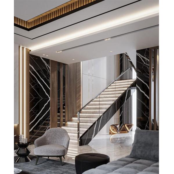 Quality Australian Standard Modern Interior Staircase With Led Marble for sale