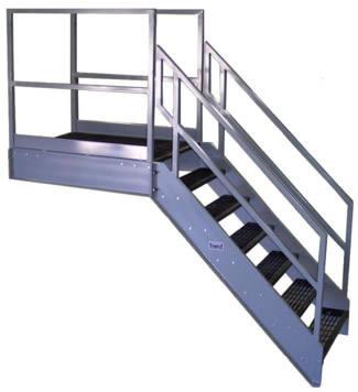 China Building Exterior Galvanized Steel Metal Stringer Staircase 38mm Solid Wood Tread for sale