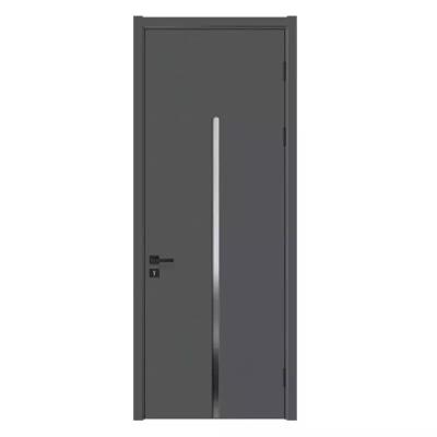 China Frosted Glass Bathroom Wood Door Modern Waterproof Interior Wooden 45mm / 50mm for sale