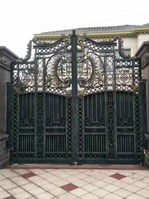 China OEM ODM Wrought Iron Main Gate New Design Security Door And Fencing for sale
