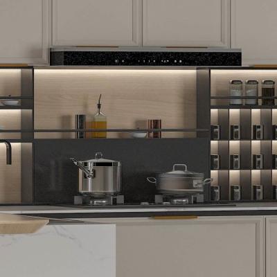 China Luxury Style Stainless Steel Ready Made Kitchen Cabinets Minimalist Style for sale