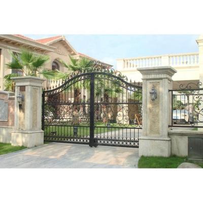 China Modern Iron Pipe Gate , Grill New Designs Wrought Iron Main Gate for sale