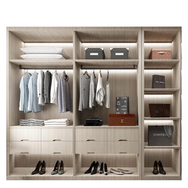 Quality Custom Made Design Modern Clothes Cabinet Without Doors Wardrobes for sale