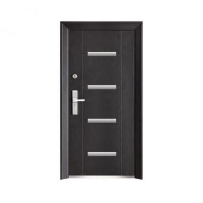 China Security Steel Entry Doors , Exterior Entrance Door With Aluminium Strip for sale