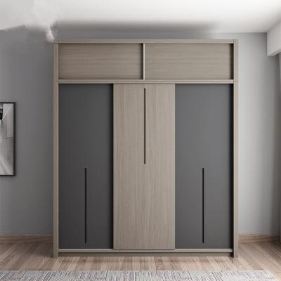 China Melamine Board Custom Wood Furniture , Combination Sliding Door Wardrobe for sale