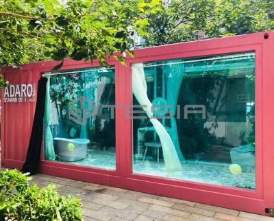 Chine Tesia Industry Custom Prefab Modular 20FT 40FT Container House Luminous Swimming Pool à vendre