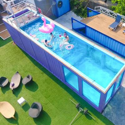 China Tesia Factory Price Prefabricated Customized Color 20ft 40ft Steel Shipping Container Swimming Pool à venda