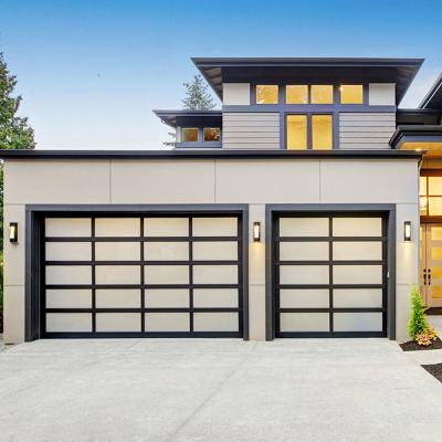 Chine Aluminum Frame Door and Frosted Glass Villa Automatic Garage Door à vendre