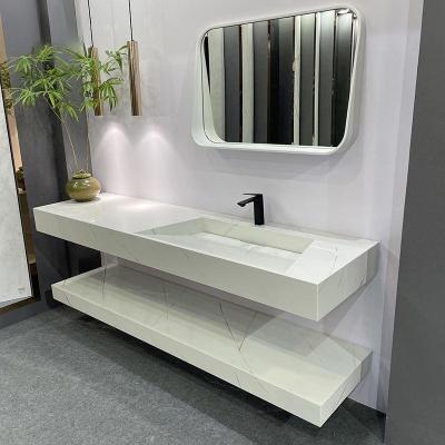 China Washbasin New Italian Design White Color Sanitary Ware Bathroom Double Wash Basin Sink en venta