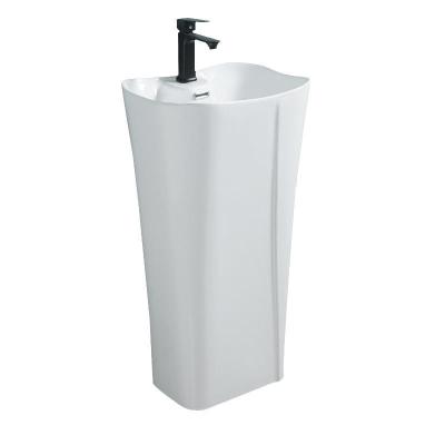 Cina Wholesale Price Modern Sanitary Ware Free Standing White  Ceramic Bathroom Wash Basin in vendita