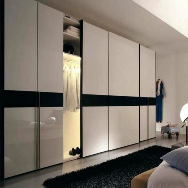 Quality Trendy Solid Wood Walk In Closet Organizer Mirror Sliding Doors Wardrobes For for sale