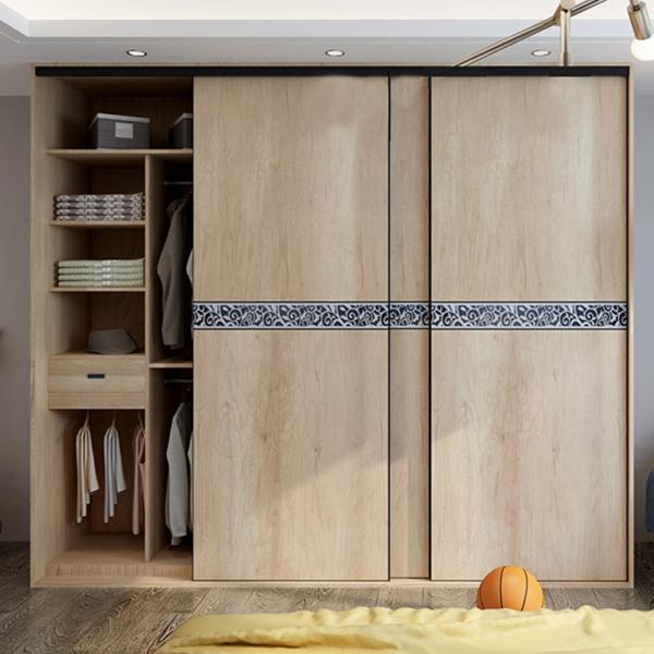 Quality Trendy Solid Wood Walk In Closet Organizer Mirror Sliding Doors Wardrobes For for sale