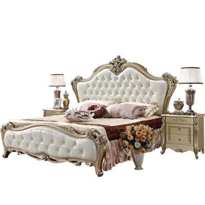 China 180x200CM High End Hotel Living Room Bed Antique Classical Bedroom Set for sale